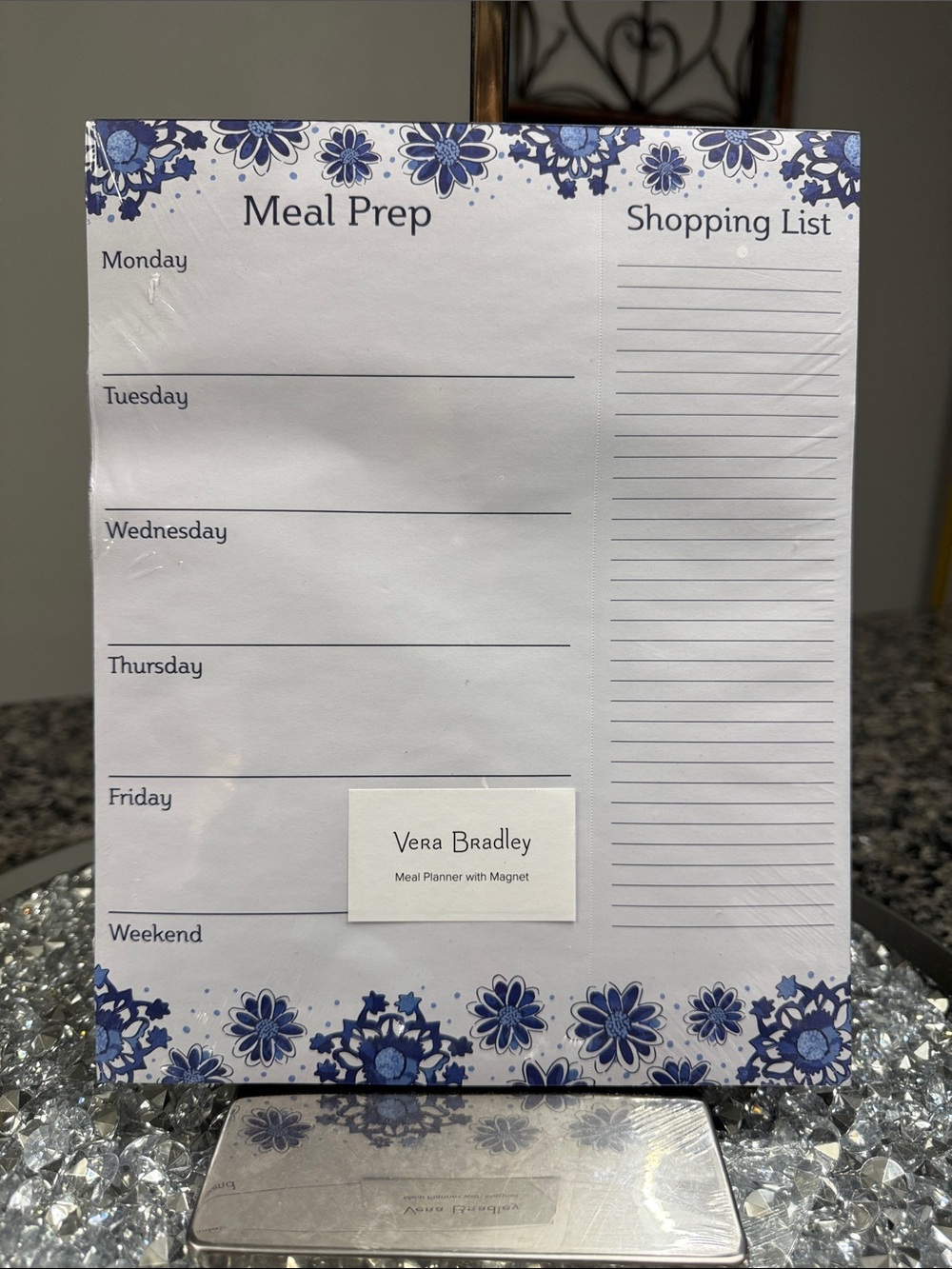Vera Bradley meal prep shopping list Meal Planner with Magnet NEW